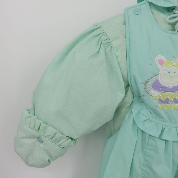 VTG Alpine Way 18M 18 Months Embroidered Bunny Cat One Piece Snow Suit Jumpsuit - Picture 3 of 15